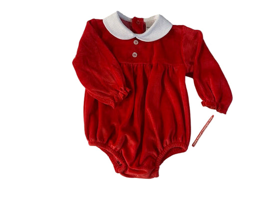 Pex Aspen Velour Romper Red