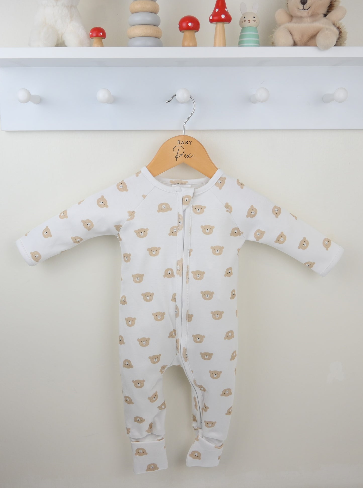 Pex Ted Zipped Sleepsuit Natural