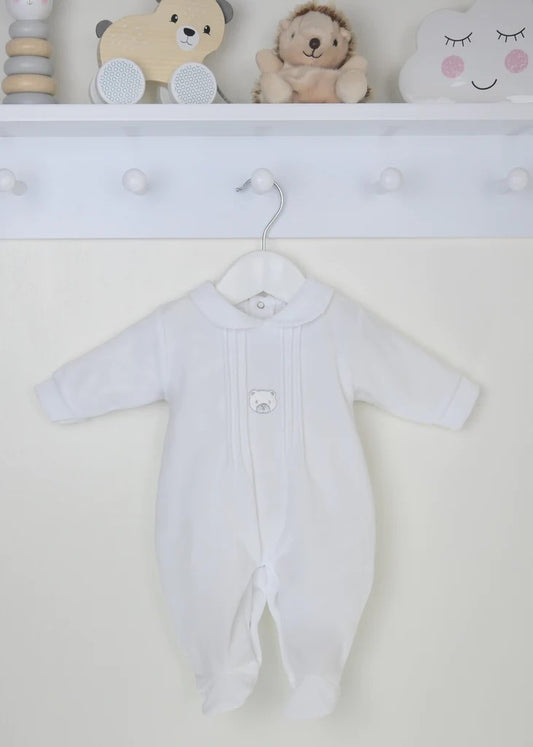 Pex Premature Bear Velour Sleepsuit