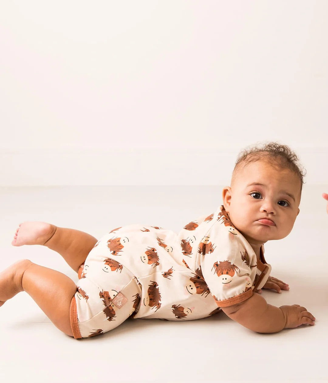 Blade & Rose Neutral Hamish Highland Cow Summer Romper