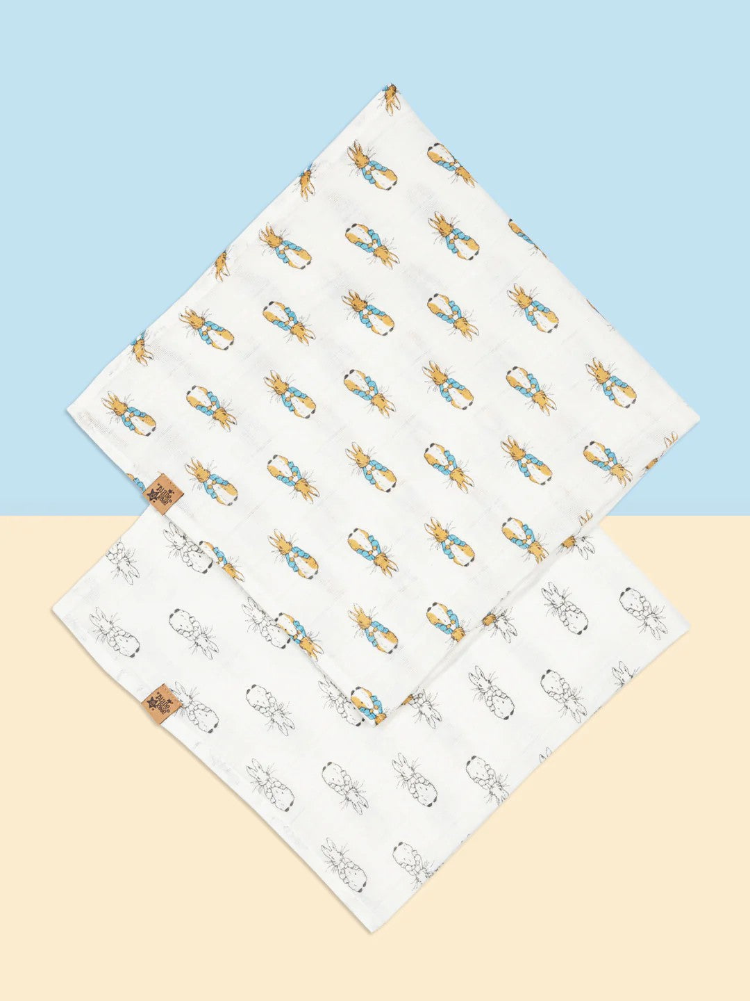 Blade & Rose Peter Rabbit Neutral Two Pack Muslin Squares
