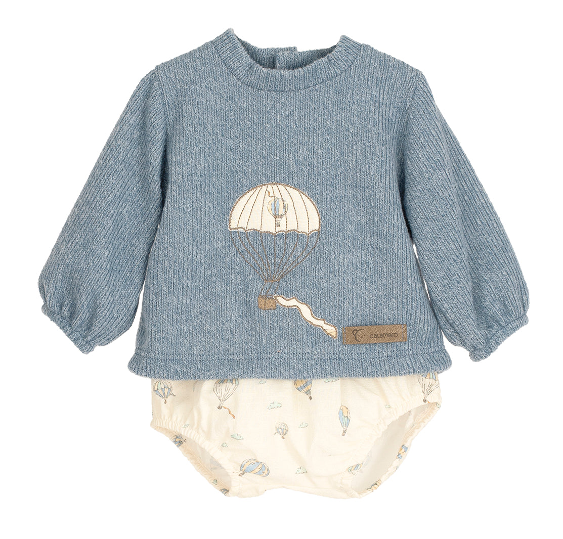 Calamaro Baby Bloomer Set Anemoi Blue 11183