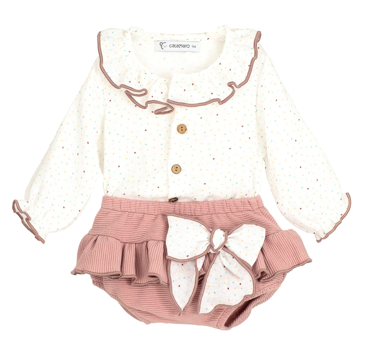 Calamaro Baby Bloomer Set Cefiro Nude 11186
