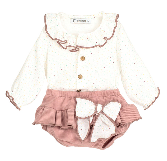 Calamaro Baby Bloomer Set Cefiro Nude 11186