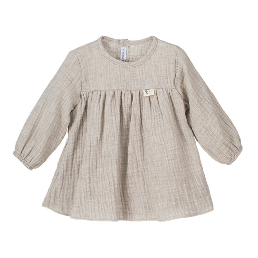 Calamaro Baby Muslin Dress Stone 21251