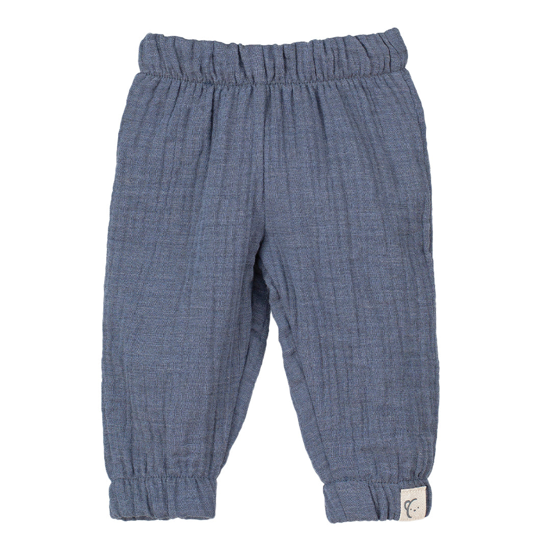 Calamaro Baby Muslin Top And Trouser Set Blue 15027 Trousers