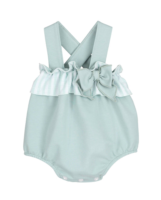 Calamaro Baby Bundi Summer Romper And Headband Mint 32547
