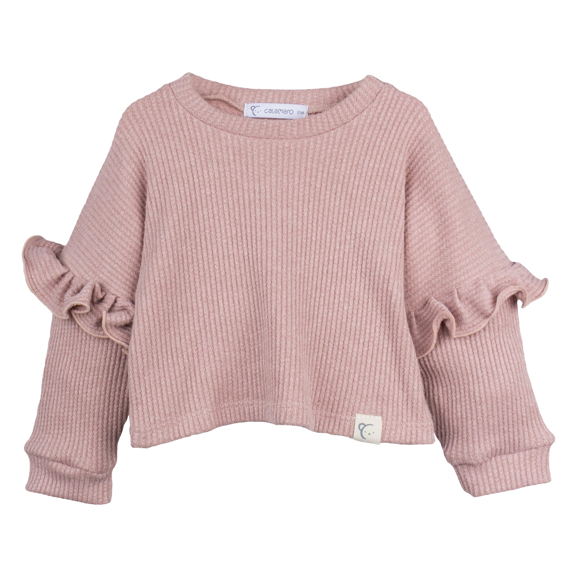 Calamaro Baby Sweatshirt Top And Trousers Nude 15035 Top