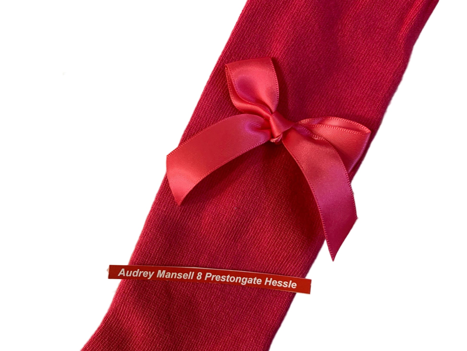 Pex Cerise Bow Tights Close Up