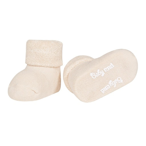 Condor Baby CND Terry Booties With Folded Cuff Beige