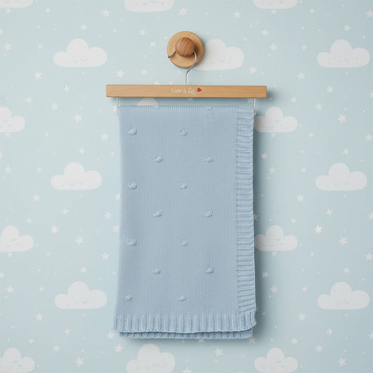 Cute & Co Cotton Dot Wrap Pale Blue