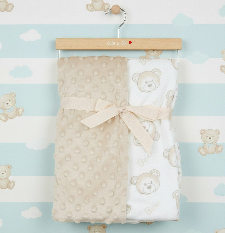 Cute & Co Teddy Bear Baby Wrap Taupe