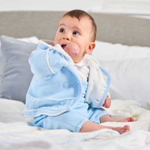 Dandelion Blue Knitted Baby Jacket A1570