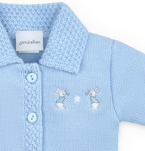 Dandelion Bunny Collared Cardigan Blue A2655
