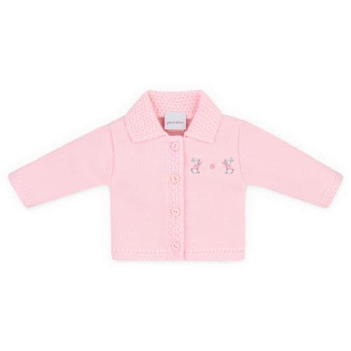 Dandelion Bunny Collared Cardigan Pink A2655