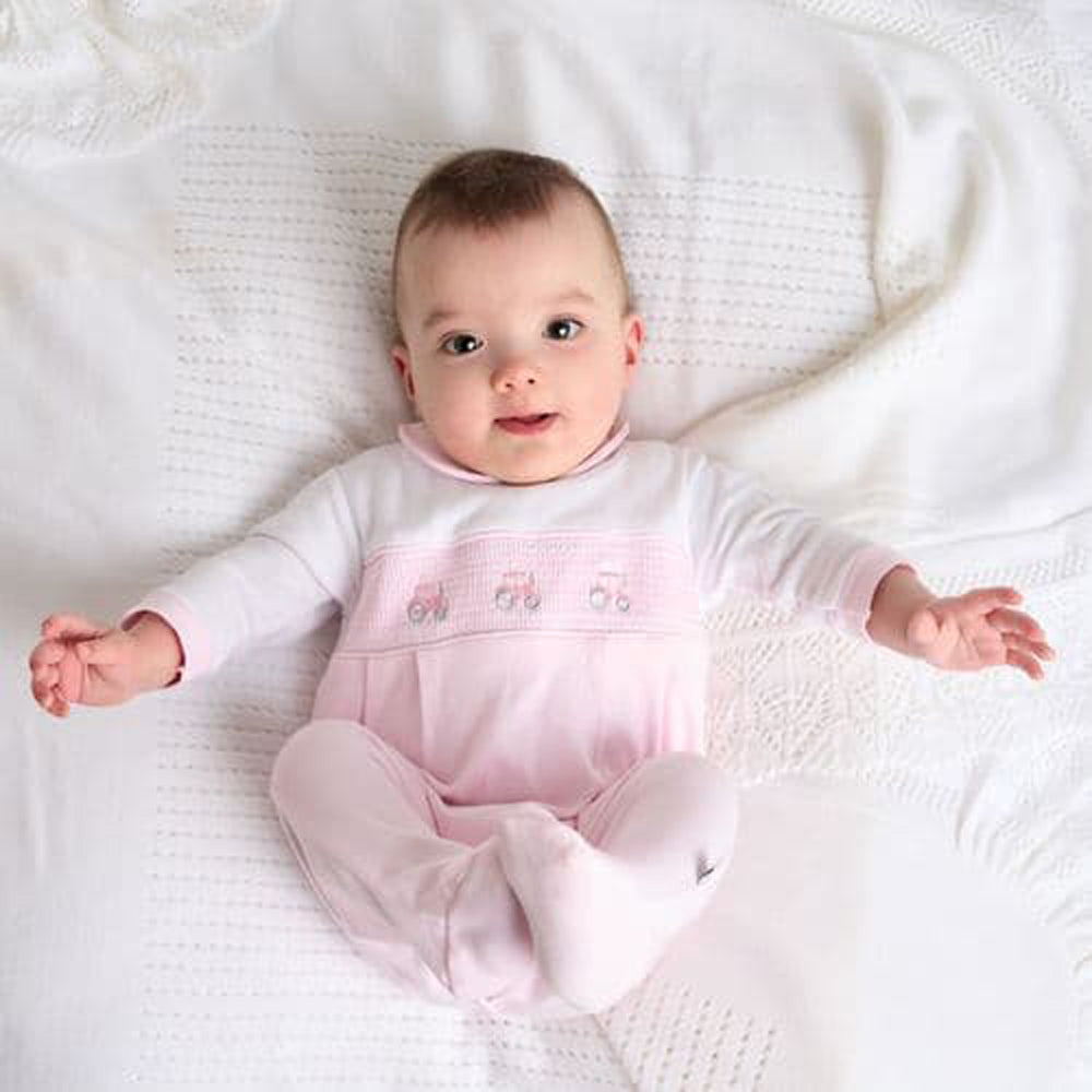 Dandelion Little Tractor Sleepsuit Pink AV6138