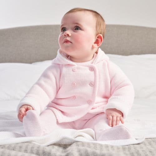 Dandelion Pink Knitted Baby Jacket A1570