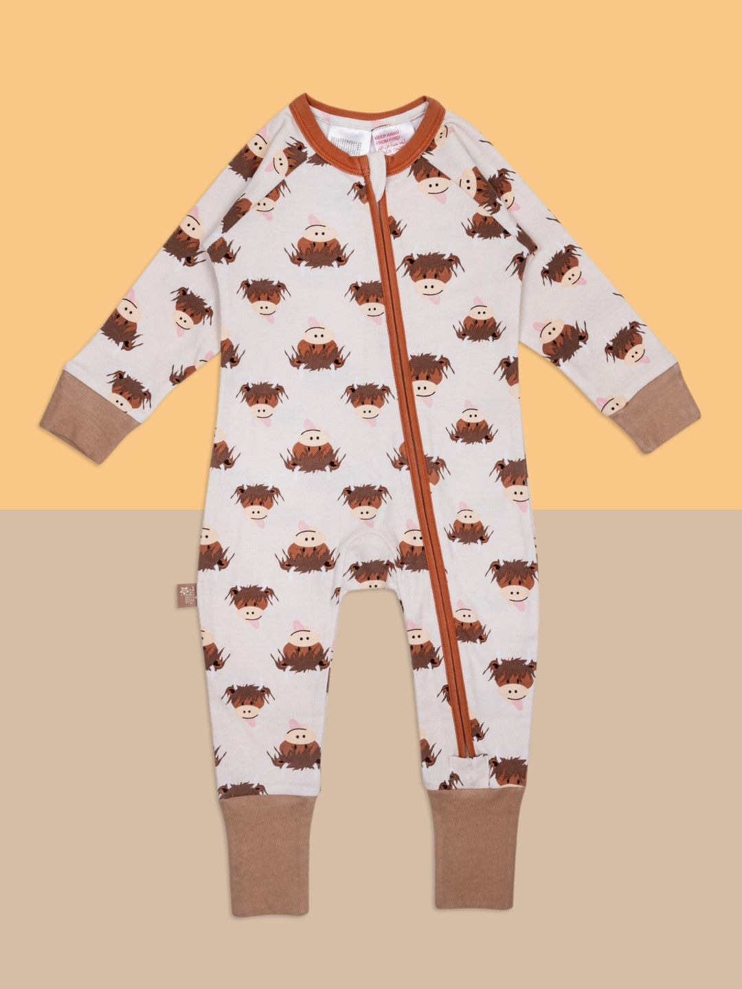 Blade & Rose Neutral Hamish Highland Cow Romper