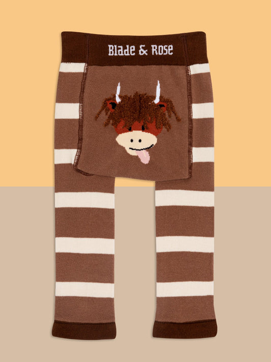 Blade & Rose Neutral Hamish Highland Cow Leggings
