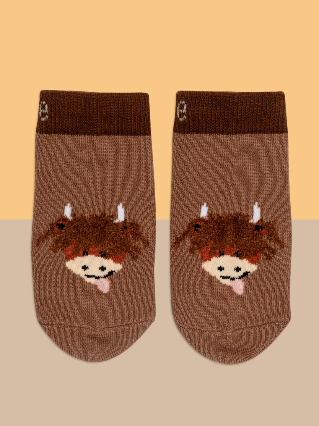 Blade & Rose Neutral Hamish Highland Cow Socks