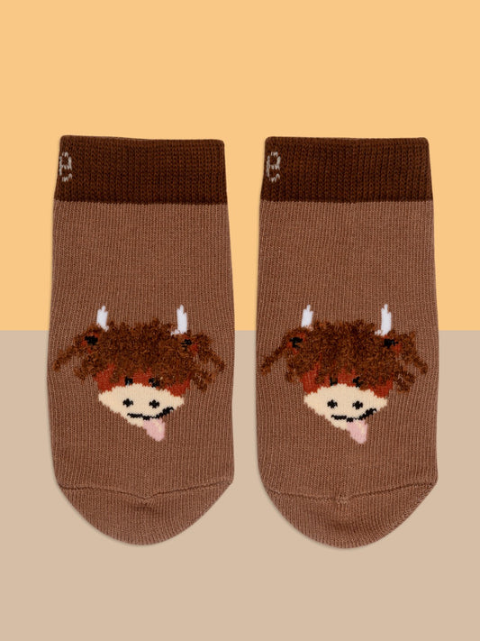 Blade & Rose Neutral Hamish Highland Cow Socks