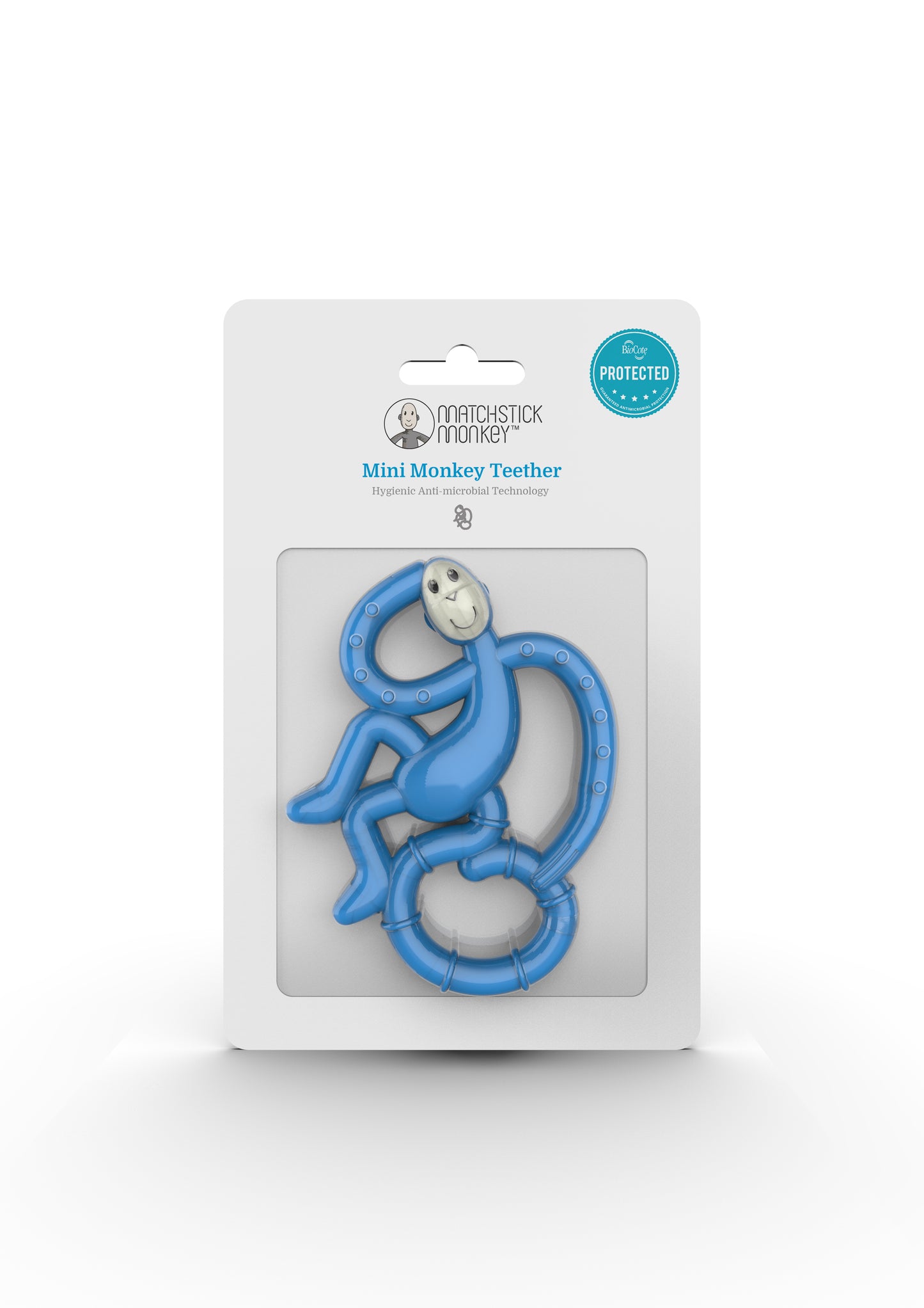 Matchstick Monkey Mini Teething Toy Blue