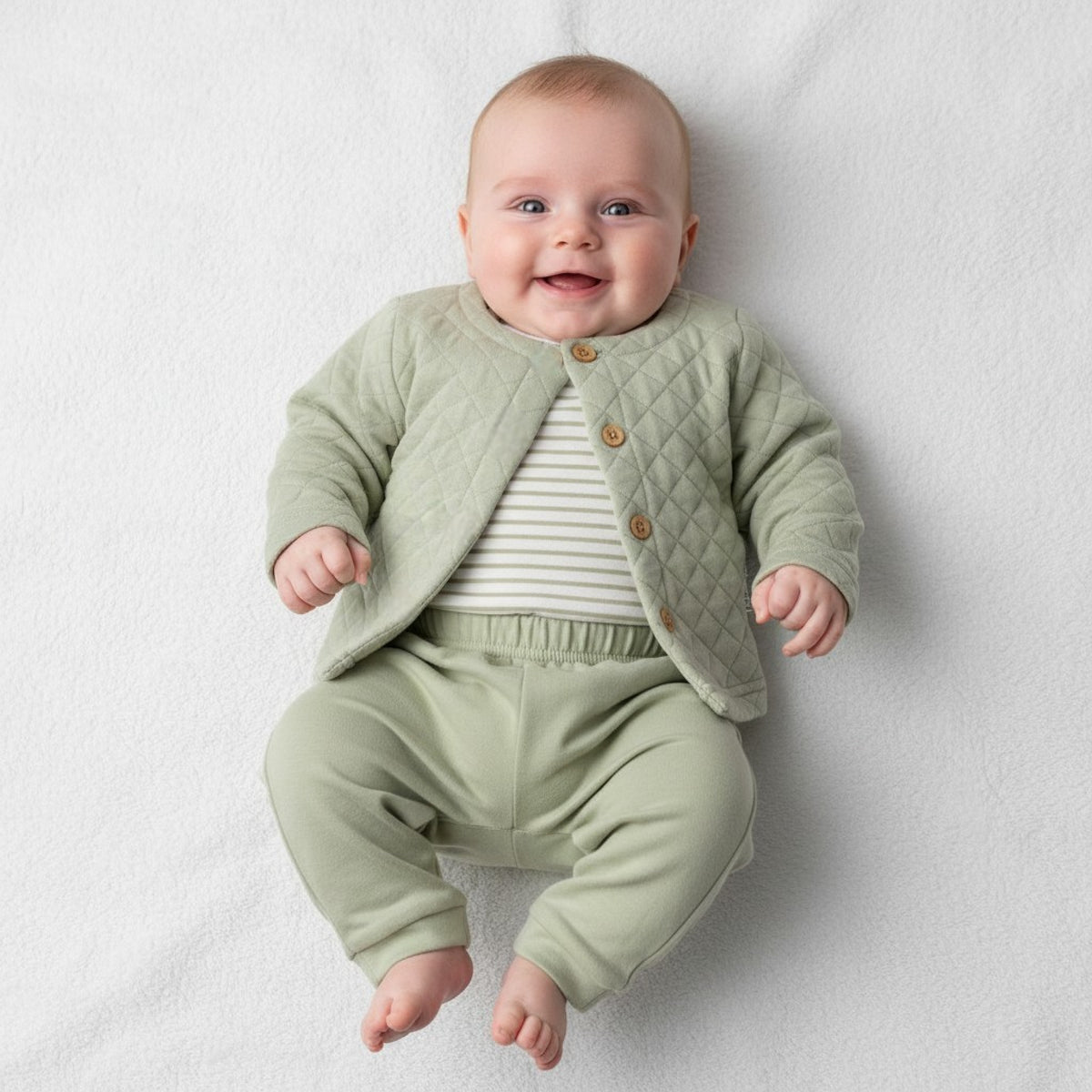 My Little Chick Boys Three Piece Set Sage