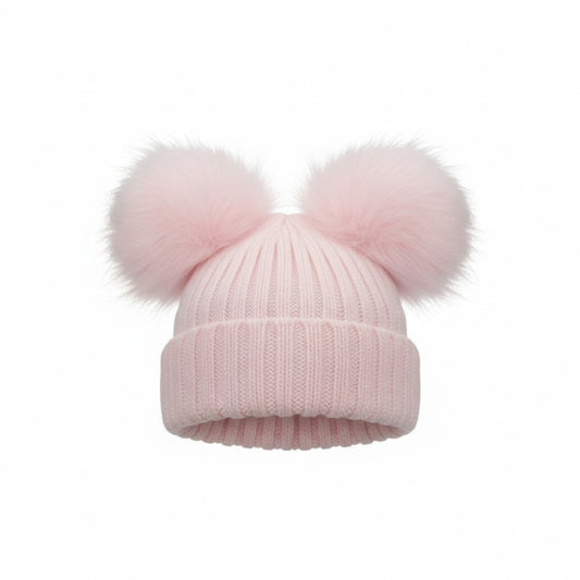 My Little Chick Double Pom Pom Hat Pink