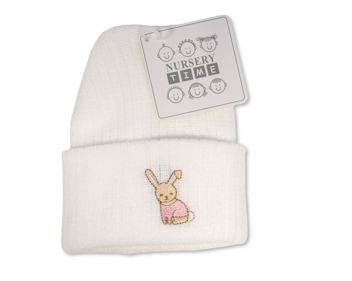 Nursey Time Knitted Rabbit Hat Pink