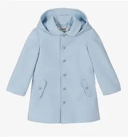 Sarah Louise Heritage Collection Boys Winter Blue Hooded Coat C9000