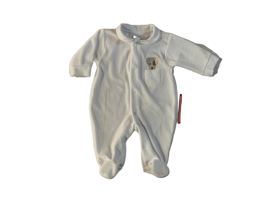 Pex Boys Patch Sleepsuit White