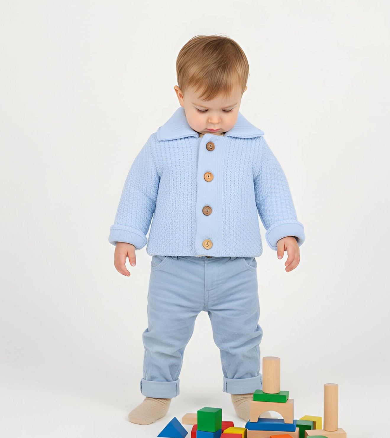 Pex Finbar Knitted Jacket Blue