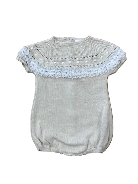 Pex Summer Gia Knitted Romper Natural