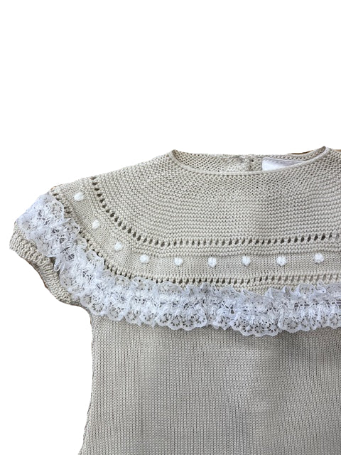 Pex Summer Gia Knitted Romper Natural