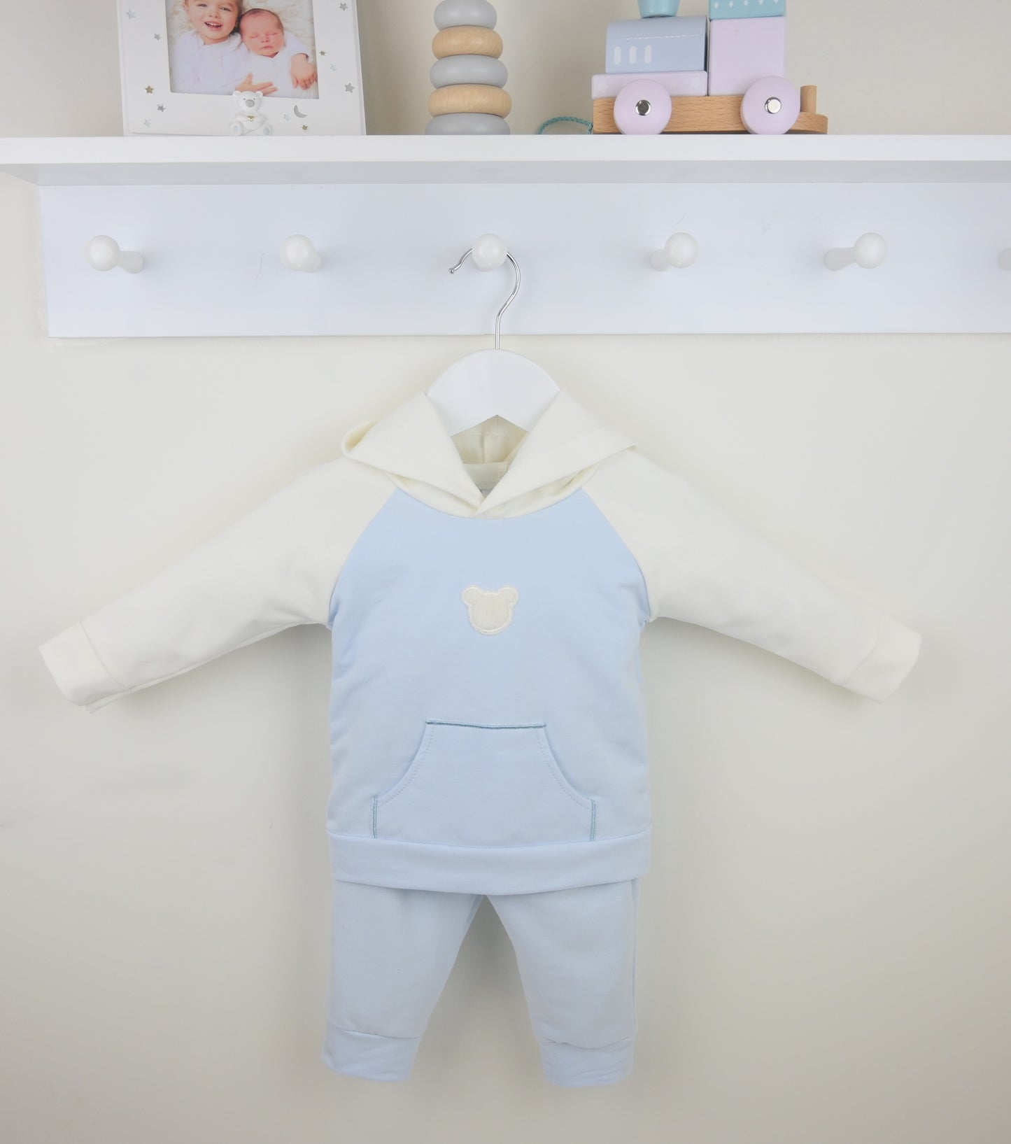 Pex Teddy Suit Blue And Ivory