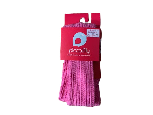 Piccalilly Cable Knit Tights Pink