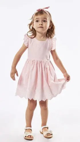 Ebita Summer Embroidery Anglaise Dress Pink 8502