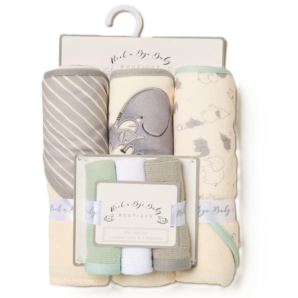 Rock A Bye Baby Boutique Elephant Six Piece Towel Set G12283