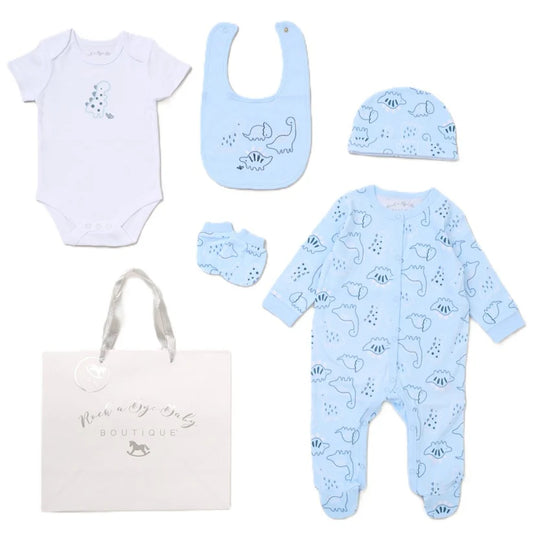 Rock A Bye Baby Boutique Five Piece Gift Set Dinosaur F10633NB