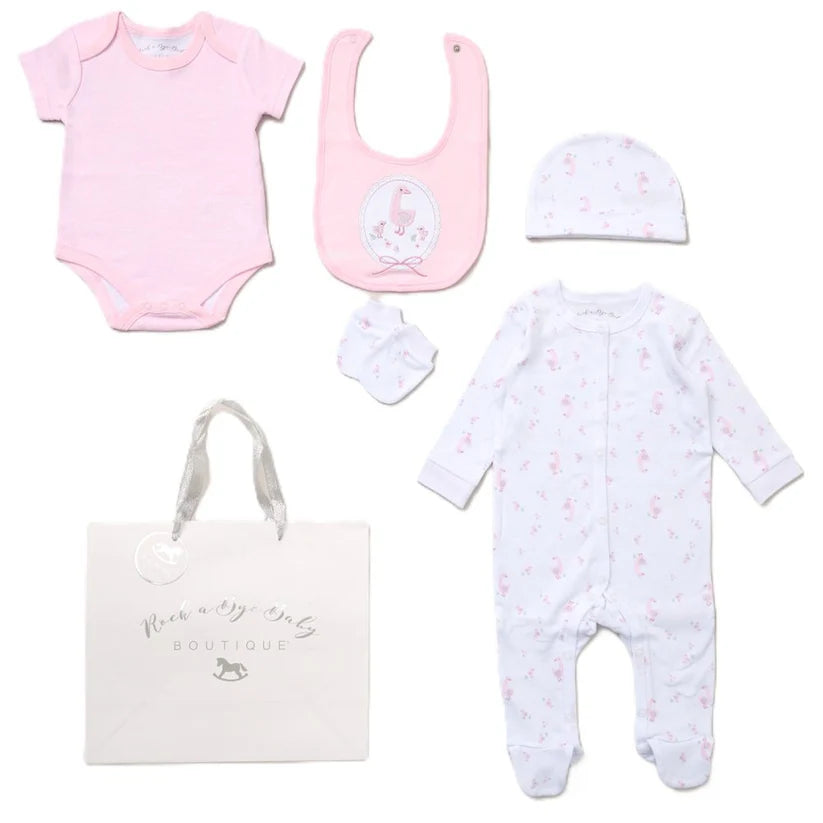 Rock A Bye Baby Boutique Five Piece Gift Set Goose F10634NB