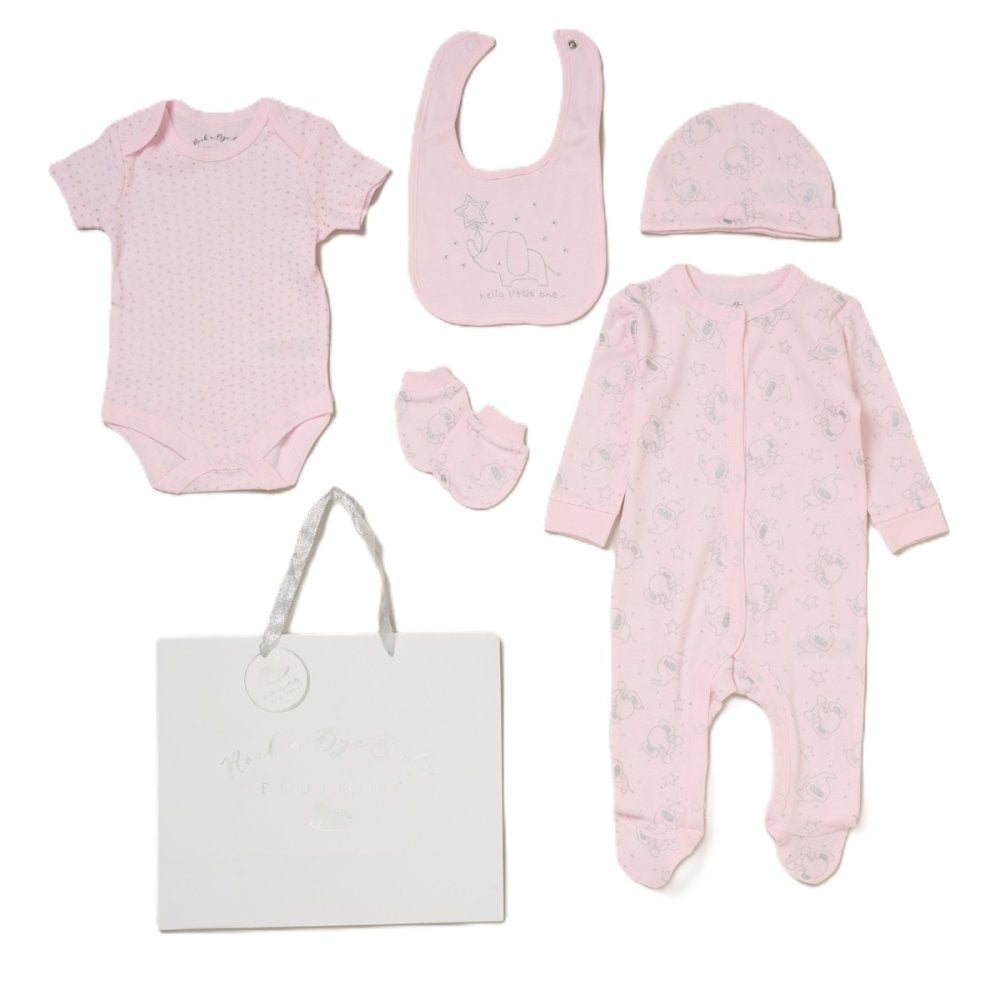 Rock A Bye Baby Boutique Girls Five Piece Gift Set Elephant G12009