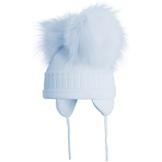 Sätila Double Big Pom-pom Hat Tindra Soft Blue