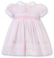 Sarah Louise Summer Embroidered Dress With Collar Pink 012908