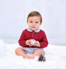 Sarah Louise Winter Boys Two Piece Set Red & Blue 012552