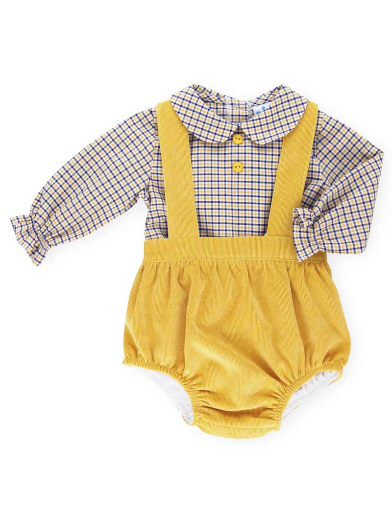 Sardon Spanish H-bar Set Mustard Check 22AB-47