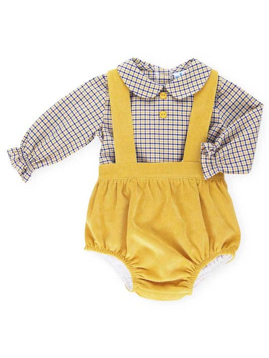 Sardon Spanish H-bar Set Mustard Check 22AB-47