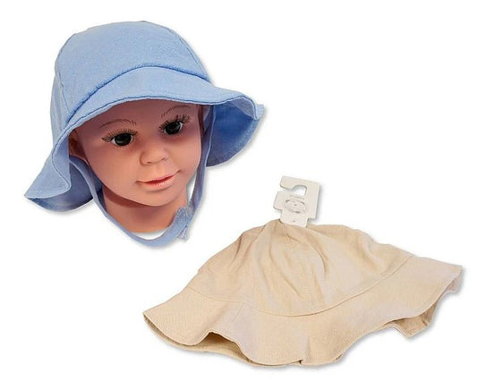 Snuggle Baby Boys Sun Hat With Chin Strap