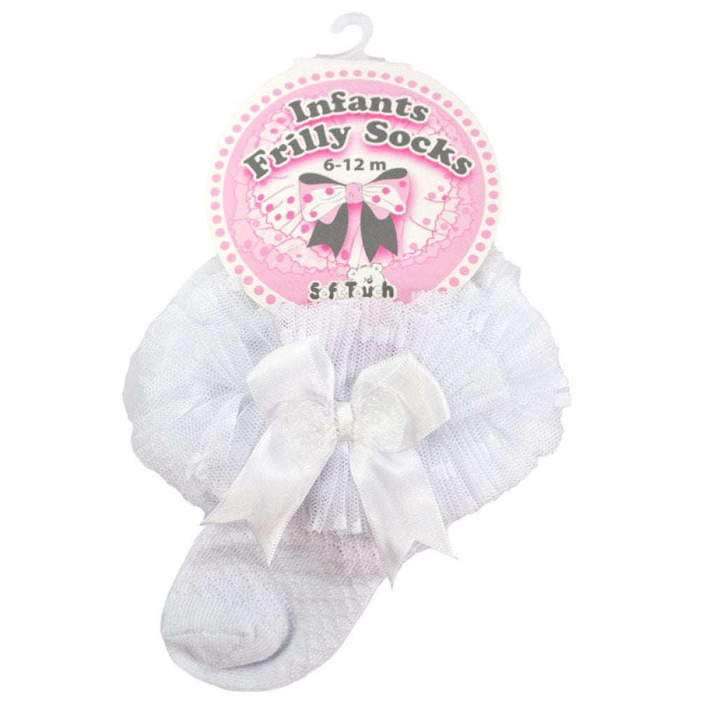 Soft Touch Girls Tutu Socks White GS214