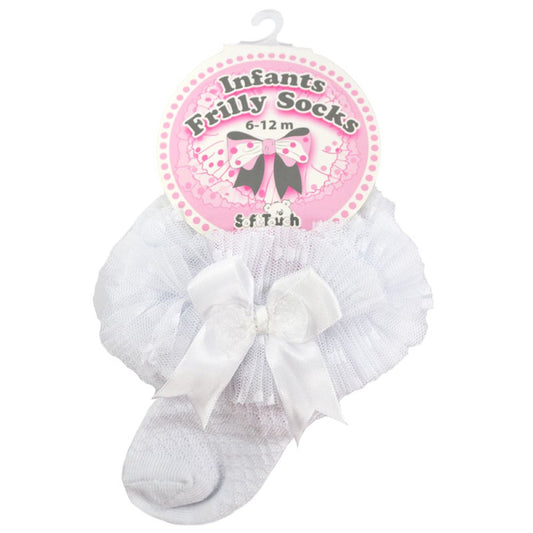 Soft Touch Girls Tutu Socks White GS214