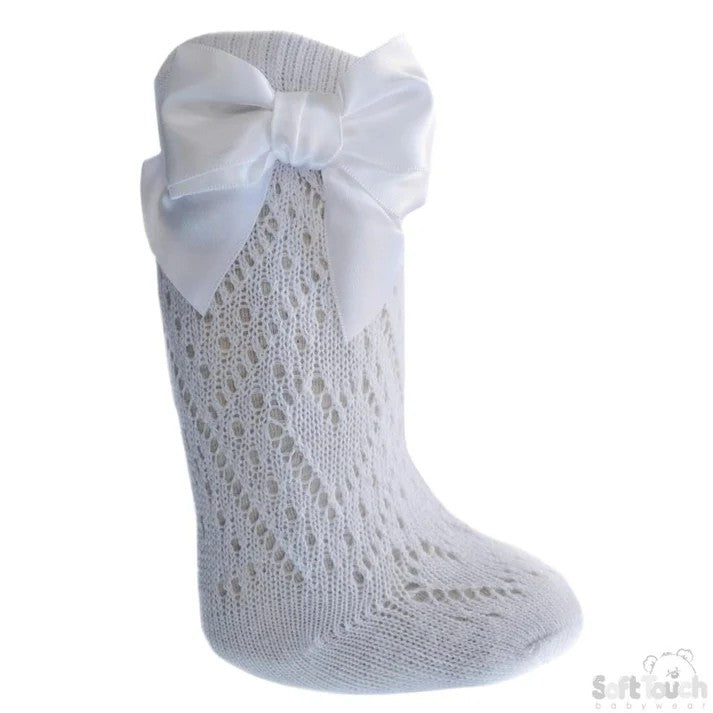 Soft Touch Pelerine Knee High Socks With Bows Single
